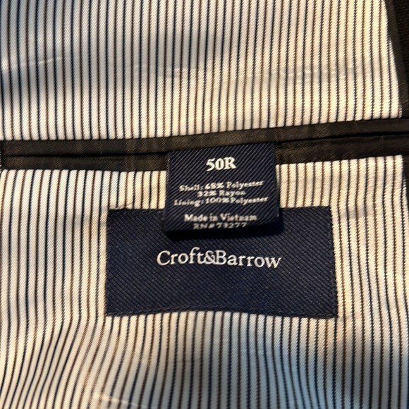 Croft & Barrow Black Suit Jacket 50R - Picture 3 of 3